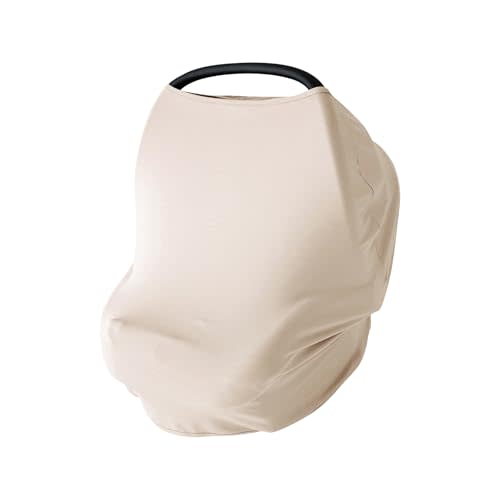 PurComfy Baby Car Seat Cover, Supersoft Bamboo Viscose Carseat Cover for Infant Boys & Girls, Breathable Multi-Use Breastfeeding Covers, Canopy for Carrier, Stroller, Shopping Cart & High Chair