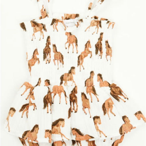 Angel Dear Infant Girls' Horse Sleeveless Snap Onesie