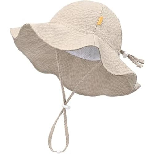 Baby Sun Hat Toddler Boy Girl Adjustable Outdoor Beach Hat Kids Wide Brim