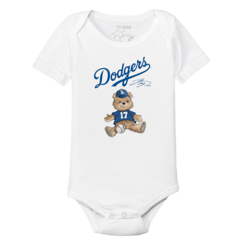 Shohei Ohtani Los Angeles Dodgers Tiny Turnip Infant Teddy Bear Graphic Bodysuit - White