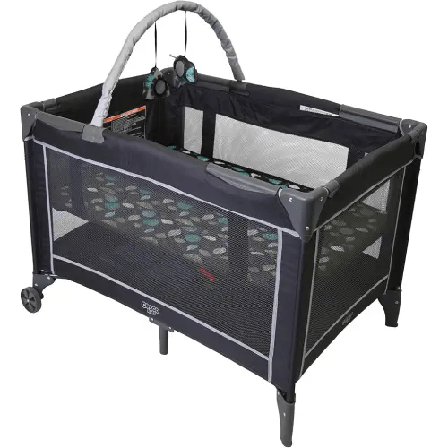 Cosco Funsport Deluxe Playard, Pack for travel, Bassinet mode, Portable Indoor & Outdoor Use/ play, compact fold, lightweight, travel bag included - Seedling