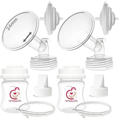 Nenesupply Pump Parts Compatible with Spectra S2 Spectra S1 9 Plus Breast Pump to Replace Spectra Pump Parts Replace Spectra S2 Accessories Flange 24mm Duckbill Valve Tubing Backflow Protector