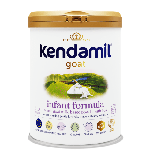 Kendamil Goat Infant Formula Powder, 28.2oz Canister, European Whole A2 Milk with HMOs, Prebiotics, No Palm Oil, No Soy, with Dha