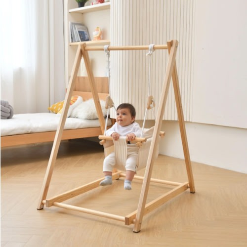 Foldable Toddler Swing & Baby Swing Set | Spruce | Avenlur - beige