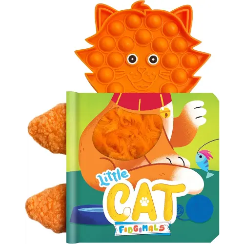Fidgimals Little Cat Baby Book | Sensory Board Book with Cat Character, Perfect Sensory Books for Toddlers I Baby Books I Your Sensory Fidget Friend