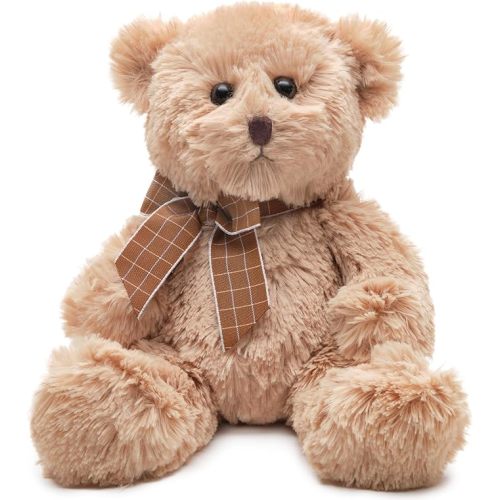Bearington Lil' Bensen Stuffed Teddy Bear for Babies - 10" Soft Stuffed Bears Plush Toy with Classic Design - Adorable Cuddly Brown Bear Gift for Baby Showers, Boys, Girls, and Animal Lovers