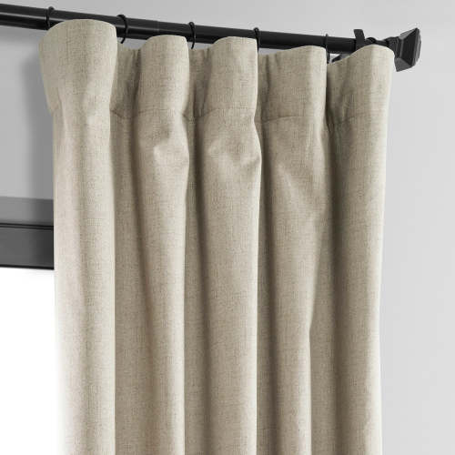 Exclusive Fabrics Vintage Thermal Cross Linen Weave Blackout Curtains – Overstock