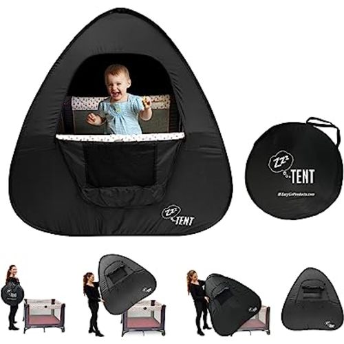 EasyGoProducts EGP ZZZ Play & Crib Sleeping Cover Instant Tent – Compatible with Pack ‘n Play, Baby Bjorn & Lotus Travel Crib – New Improved - Patented