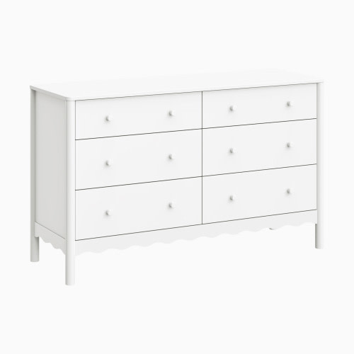 babyletto Swell 6-Drawer Assembled Dresser - White