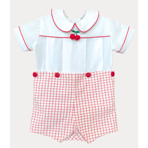 Cherry Thomas in Red Windowpane Seersucker: Made to Order