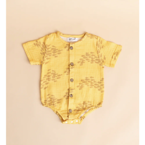 Skyler Muslin Onesie - Lemon Drop Fish – Fighting Eel