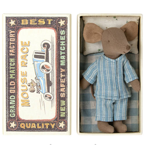 Big Brother Mouse in Box - Blue - Maileg USA