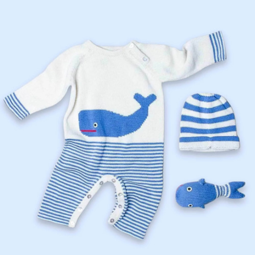 Whale Knitted Romper