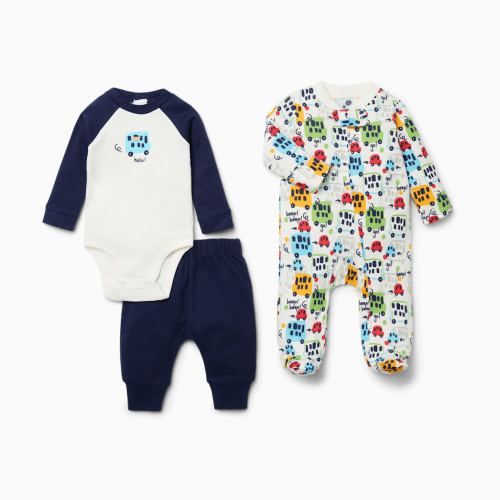 Small Story 3 Piece Set - Busy Bus, 0-3 M