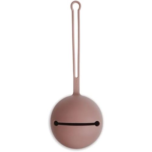 mushie Silicone Pacifier Holder Case (Cloudy Mauve)