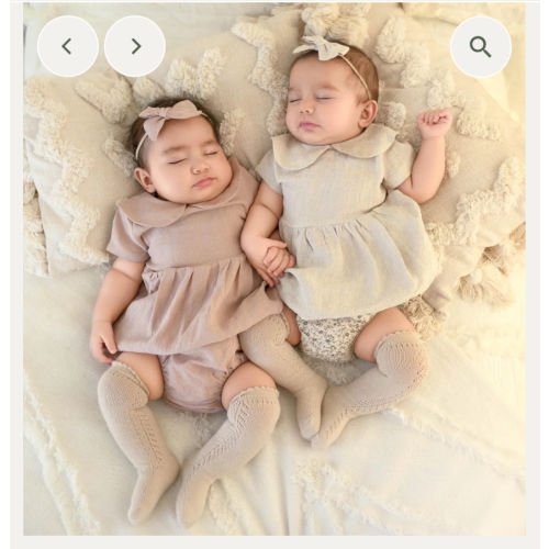 French Lace Knee High Baby Socks – Olive and Cradle