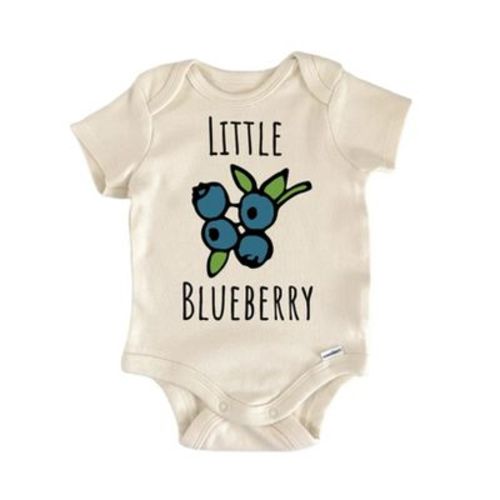 Little Blueberry Fruit Baby Gift Baby Bodysuit Natural 0-3 Months