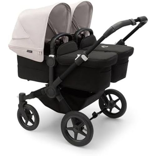 Bugaboo Donkey 5 Twins- Side-by-Side Double Stroller - Black/Midnight Black/Misty White