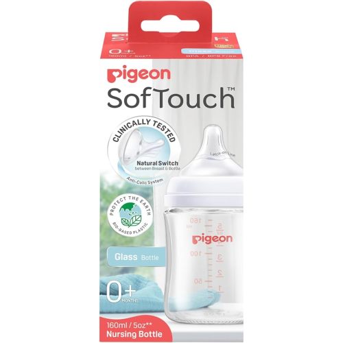 SOFTOUCH BPP Nursing Bottle Glass 160ML Logo (EN)