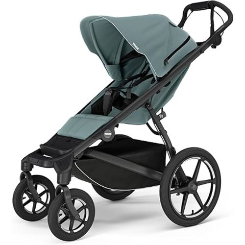 Thule Urban Glide 4-Wheel Single Child All-Terrain Stroller, Full-Suspension System, Air-Filled Tires, Upright seat with Adjustable Recline and Built-in Leg Rest, Baby Stroller