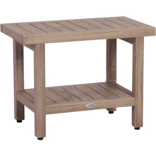 24" Spa™-Elite Teak Shower Bench with Shelf