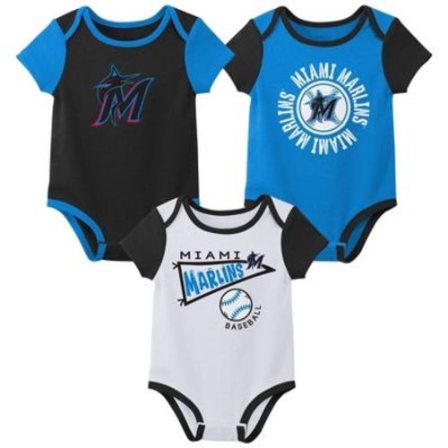 MLB Miami Marlins Newborn 3-pack Bodysuits - 0-3M