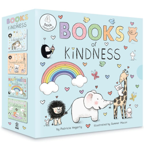 Books of Kindness: ABCs of Kindness; 123s of Thankfulness; Happiness Is a Rainbow; Friendship is Forever