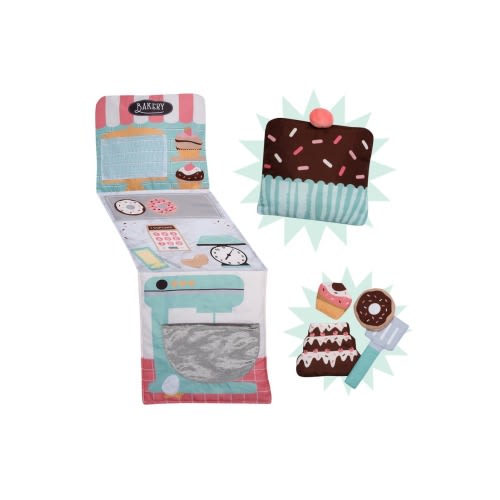 Interactive 2-n-1 Soft Toddler Cupcake/Bakery Pillow Play Set