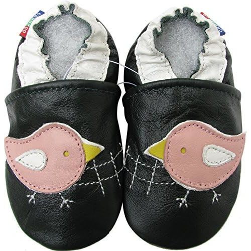 Carozoo Genuine Leather Soft Sole Baby Shoes Indoor Crib Socks Up to 6 Years