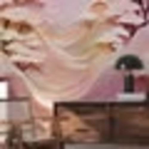 Sakura Wallpaper | Pink Pastel Wall Decor | Paper Art Style
