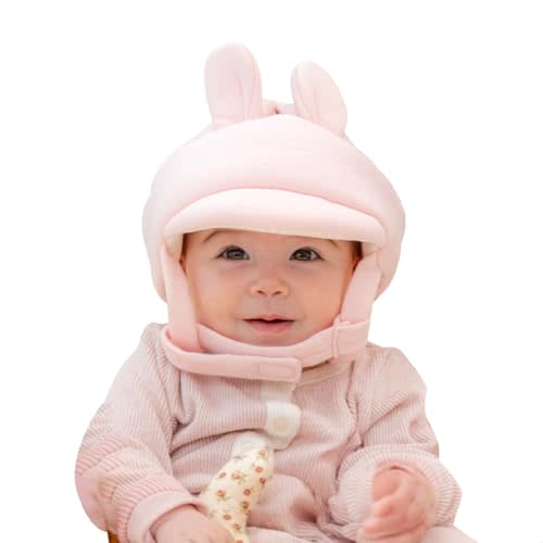 Baby Head Protector- Baby Helmet Cotton, Adjustable & Ultra-Lightweight Head Protector for Crawling & Walking Infants, Toddlers (Bunny(Pink))