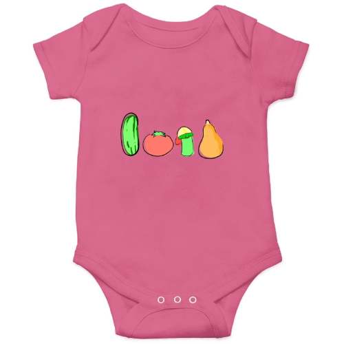 VeggieTales minimalism Onesies Kids's Short Sleeve Onesie 12M Vintage Hot Pink sold by RyleeDLyons | SKU 250380544 | Printerval