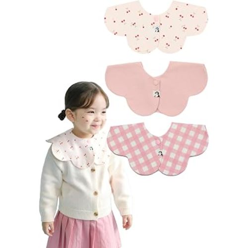Konny Baby Bib 3/5/7-Pack Set, 360 ​​° Rotate, Soft and Absorbent Drooling for Toddler Boys Girls Baby Essentials