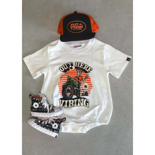 Out Here Vibing Baby Romper