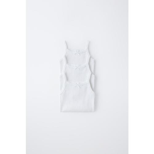 THREE-PACK OF STRAPPY BODYSUITS - White | ZARA United States