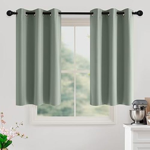 45 x 40 - NICETOWN Sage Green Room Darkening Curtains, 2 Panels