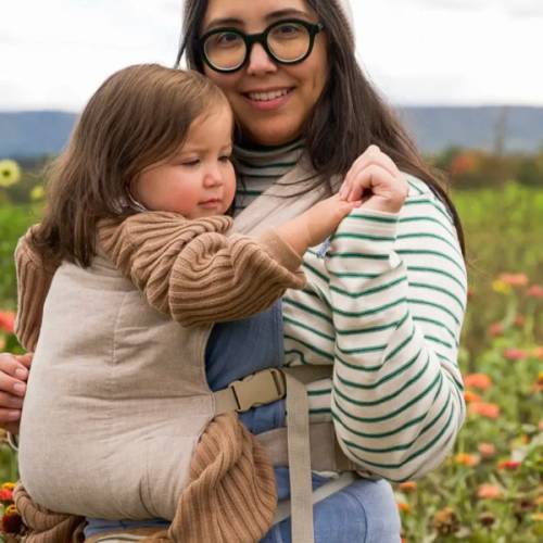 Tan Buckle Baby Carrier | Ergonomic Soft Structured Carrier