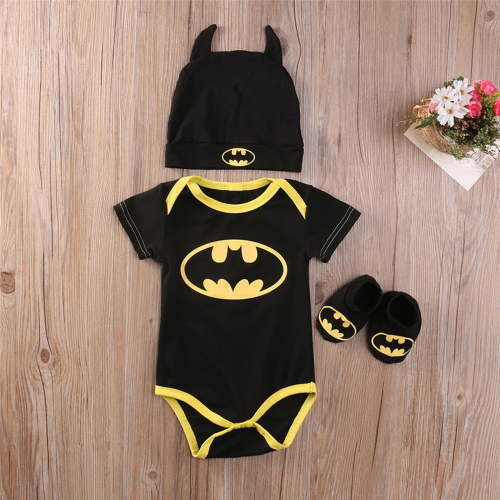 KAOOCXU New Bodysuit For Toddler Boy Short Sleeved Printing Newborn Crawlsuit Romper Jumpsuit With Hat Relaxed Fit Trendy Wear