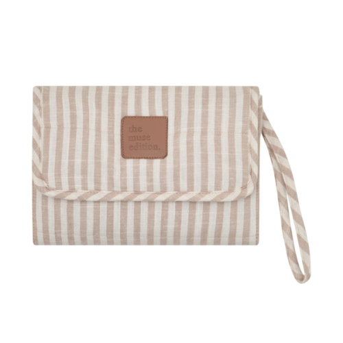 Natural Stripe Linen Change Mat