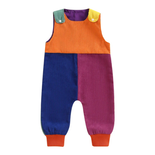 COLOR BLOCK Corduroy Pull-on Jumpsuit - Hazel & Bo