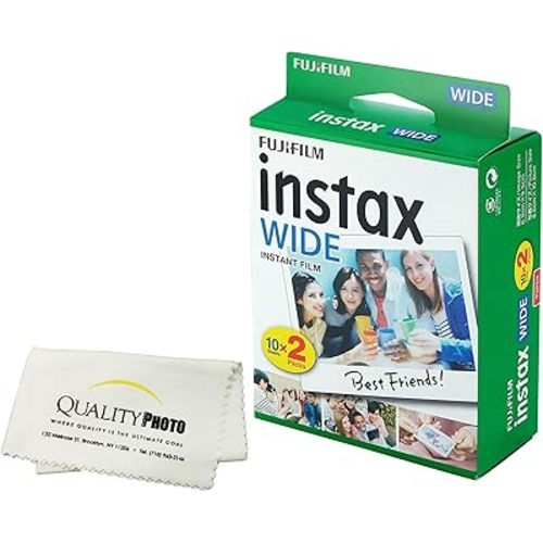 Fujifilm instax Wide Instant Film 2 Pack (20 Exposures) for use with Fujifilm instax Wide 300, 200, and 210 Cameras ……
