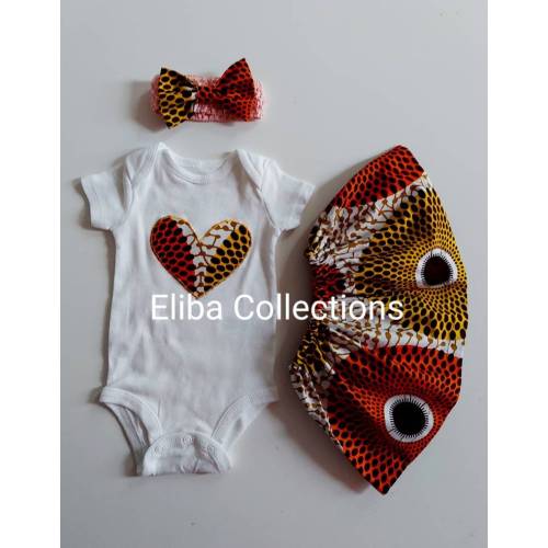 Ankara Baby Skirt and Onesie