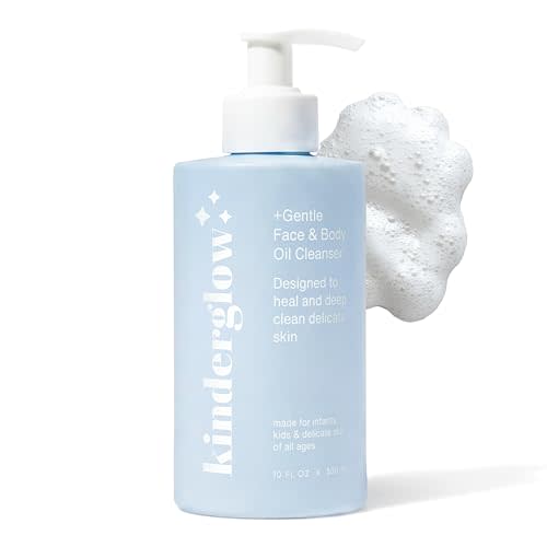 Healing Buckthorn | Baby Face & Body Wash Eczema-Prone Skin Cleansing Oil - Sea Buckthorn, Rice Bran, Sweet Almond - Gentle - Pediatrician Recommended - Fragrance-Free & Tear Free