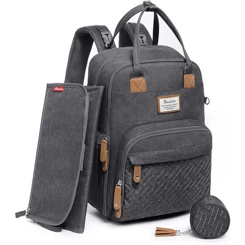 RUVALINO Baby Changing Backpack, Dark Grey