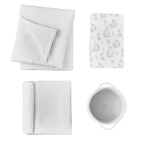 Levtex Baby Mills Waffle White 4-pc. Baby Crib Bedding