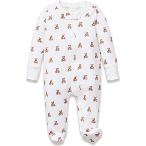 Infant Pima Romper in Teddy Tales - Petite Plume | Maisonette