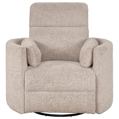 Simeon Collection Radius Manual Swivel Glider Recliner in Burlap