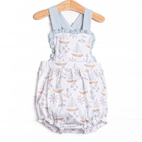Ahoy Matey Ruffle Bubble, Blue – Stitchy Fish