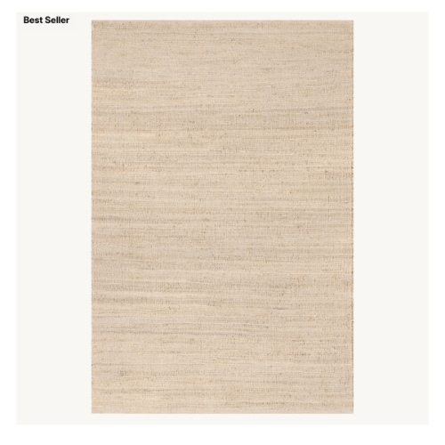 Perfect Handwoven Jute-Blend Rug | Natural – 5x8