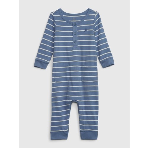 Baby First Favorites Organic CloudCotton One-Piece in bainbridge blue, size: 0-3 M